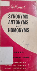 Synonyms Antonyms And Homonyms