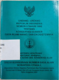 Undang-Undang Republik Indonesia No. 5 Tahun 1990 Tentang Konservasi Sumber Daya Alam Hayati dan Ekosistemnya