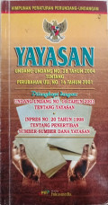 Yayasan: Undang-Undang Nomor 28 Tahun 2004 adalah tentang Perubahan atas Undang-Undang Nomor 16 Tahun 2001